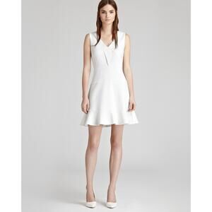REISS Lola Quilted Fit & Flare Dress